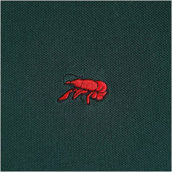 PERLIS Mens Large Green Short Sleeve Crawfish Polo Shirt Peruvian Cotton - Picture 4 of 8